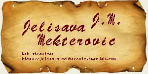 Jelisava Mekterović vizit kartica